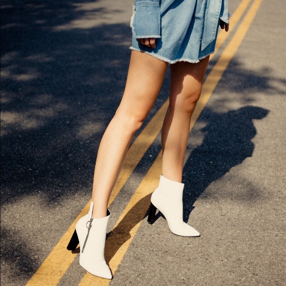 Paige white booties
